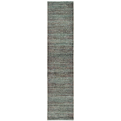 Andorra 7127A Blue/Purple Area Rug, blue purple modern traditional area rug with bold vintage-inspired design and soft pile.