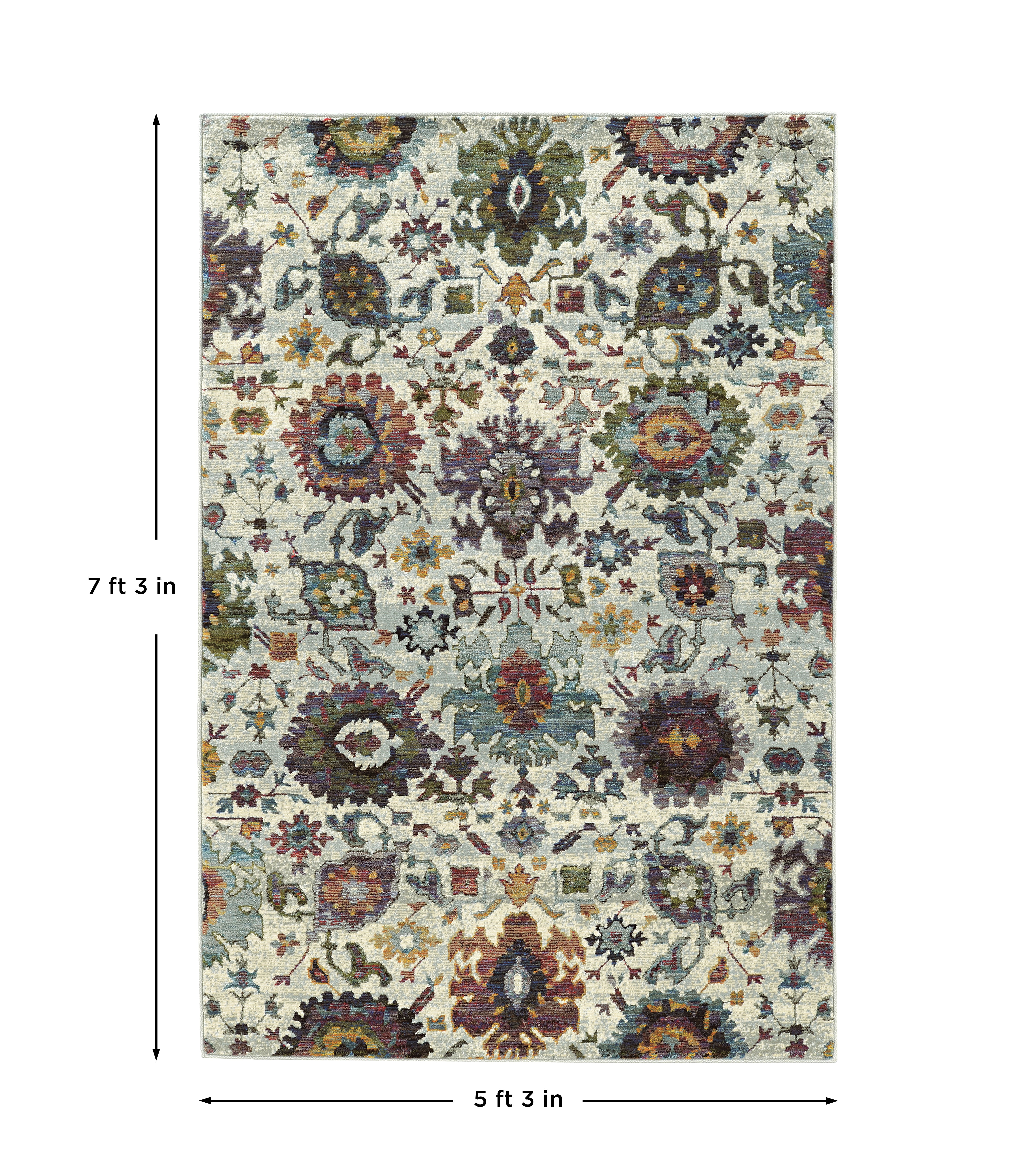 Andorra 7129A Stone/Multi Area Rug, stone multi modern traditional area rug with vintage-inspired pattern and plush pile.