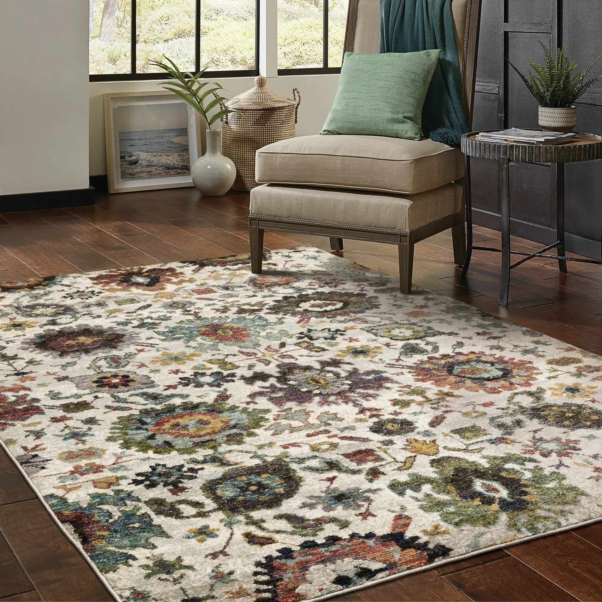 Andorra 7129A Stone/ Multi Area Rug by Oriental Weavers