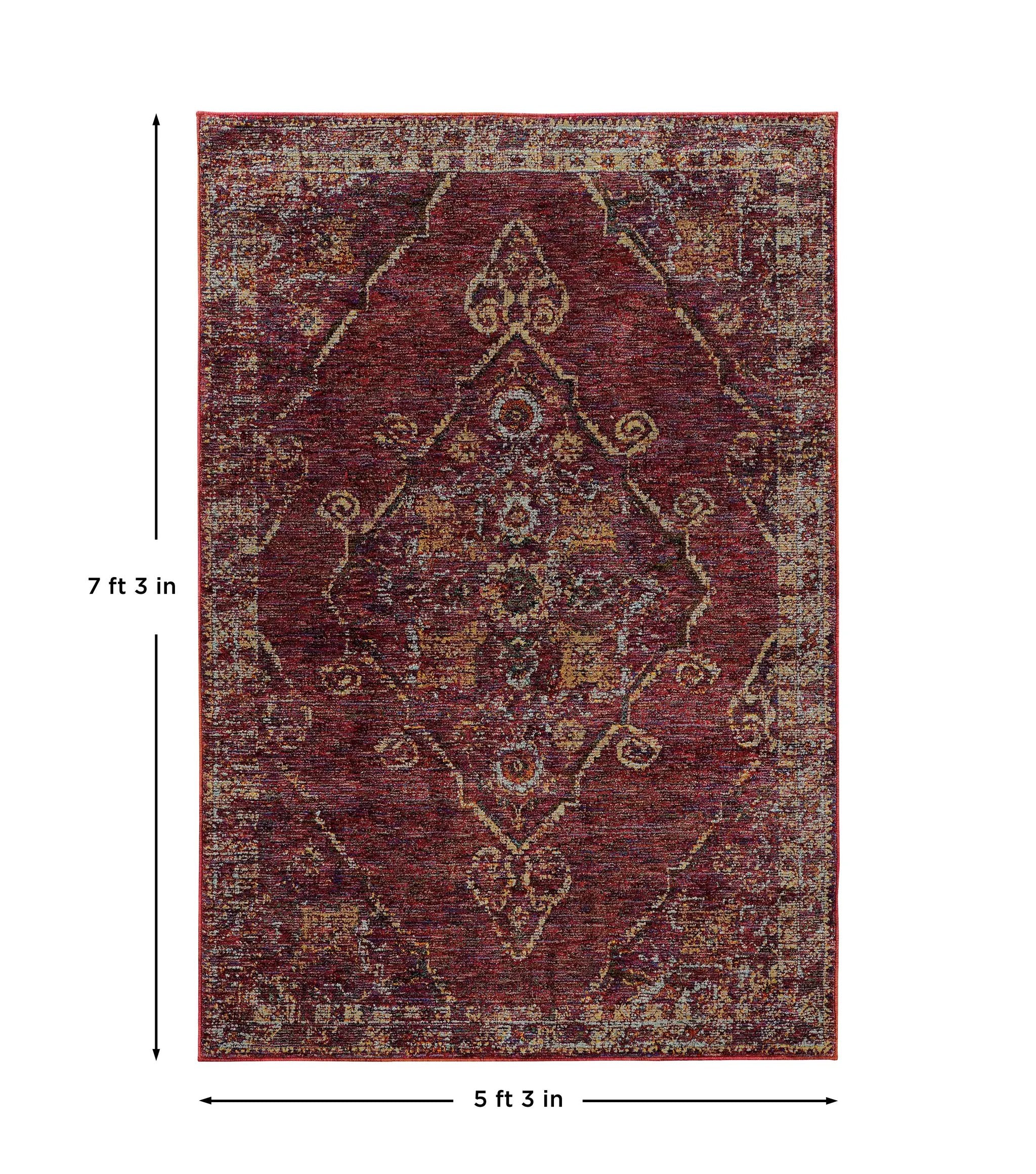Andorra 7135E Red/ Gold Area Rug by Oriental Weavers