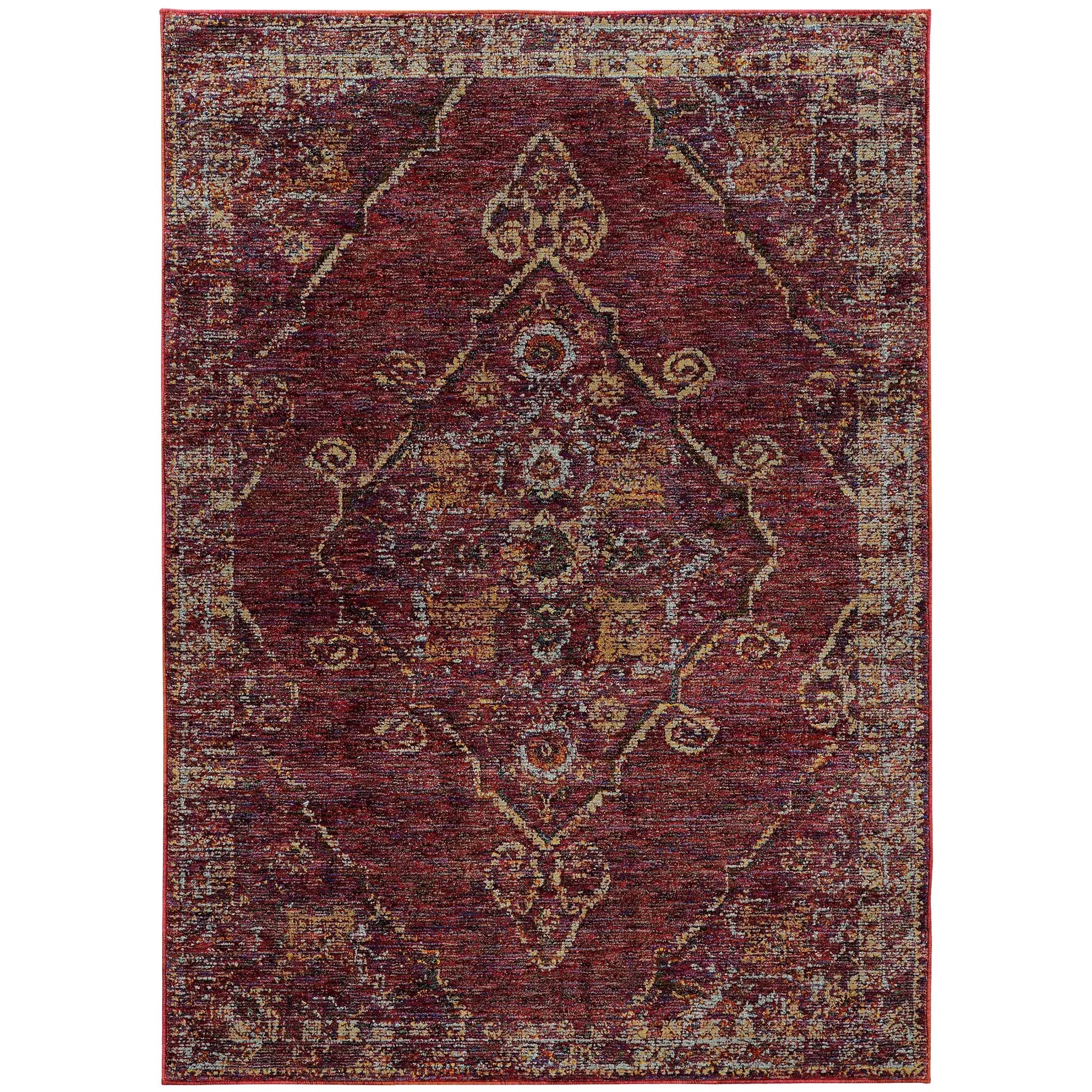 Andorra 7135E Red/ Gold Area Rug by Oriental Weavers