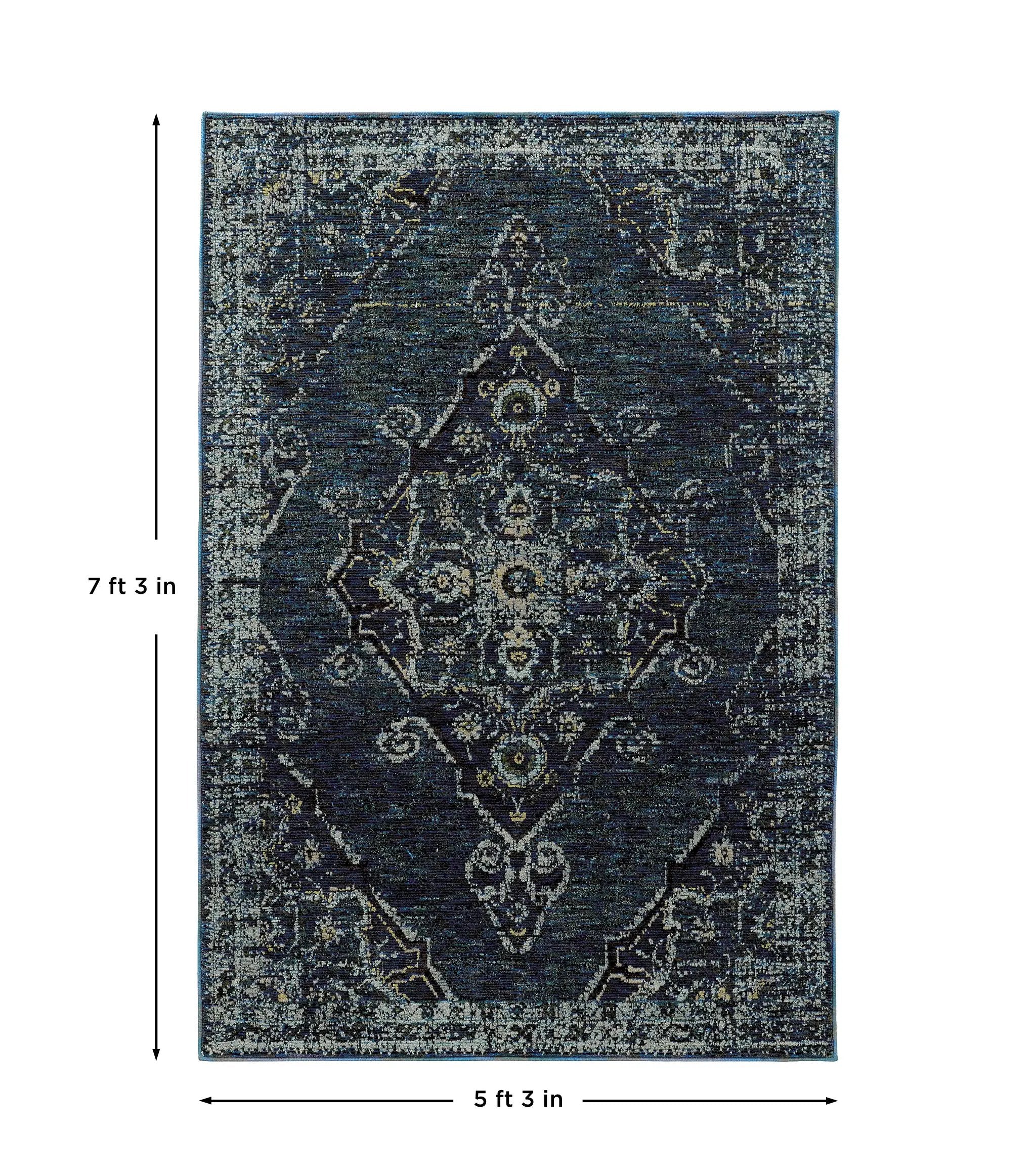 Andorra 7135F Blue/ Light Blue Area Rug by Oriental Weavers