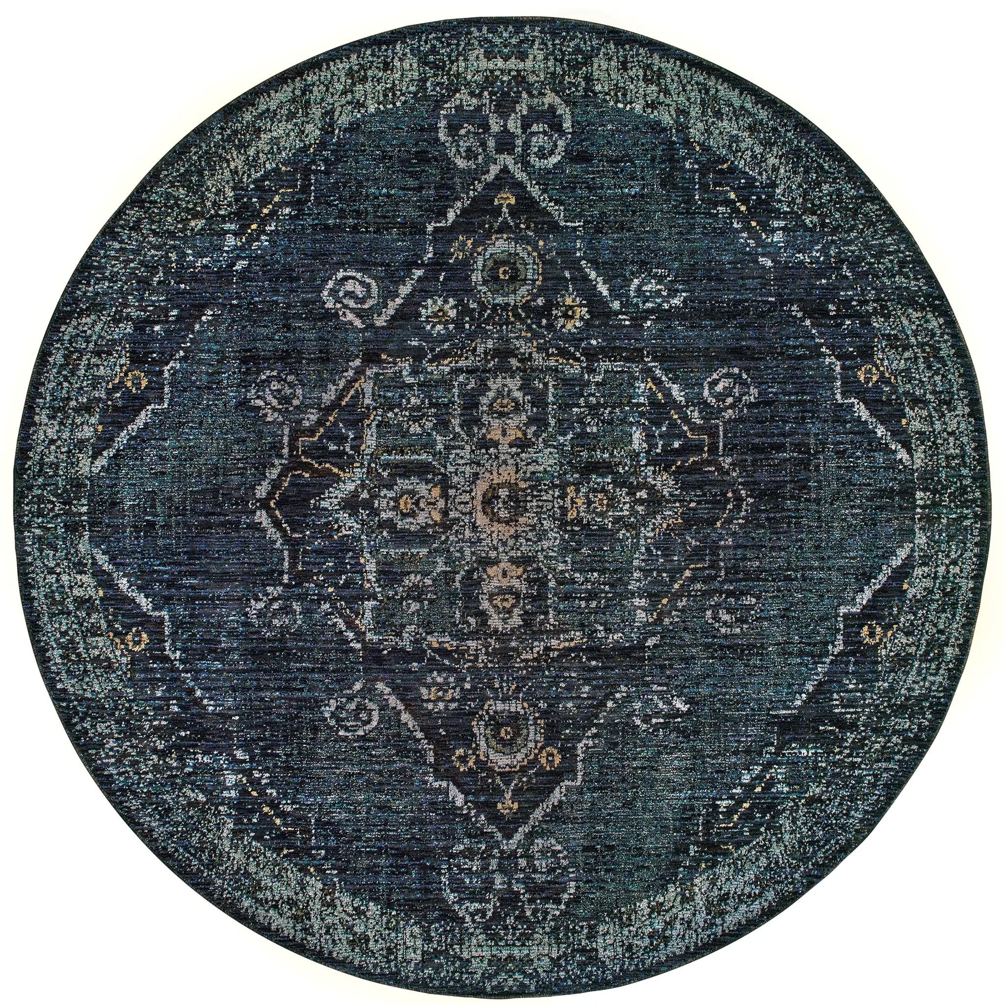 Andorra 7135F Blue/ Light Blue Area Rug by Oriental Weavers