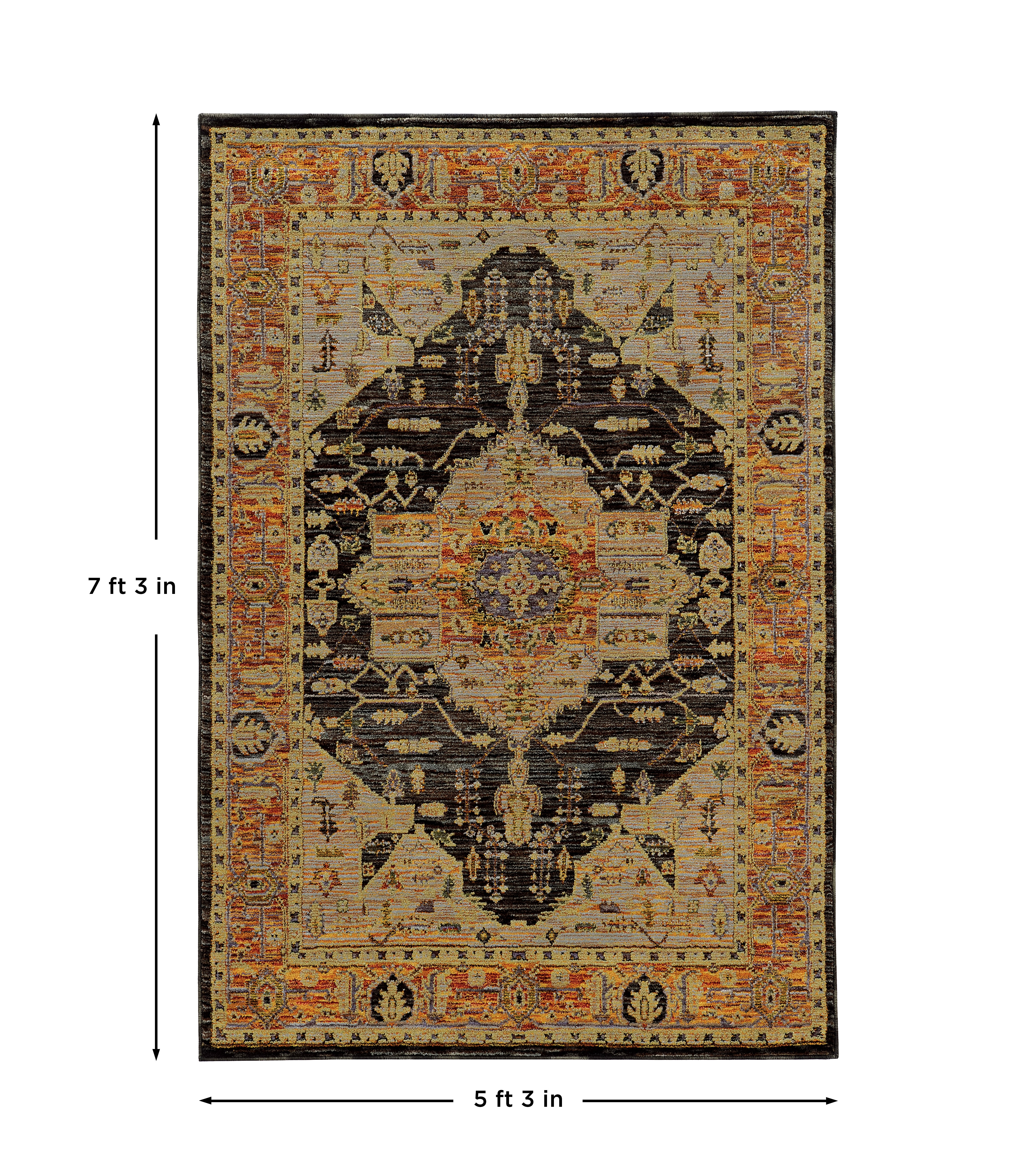 Andorra 7138B Gold/Brown Area Rug, gold brown modern traditional area rug with refined vintage-inspired pattern and plush pile.