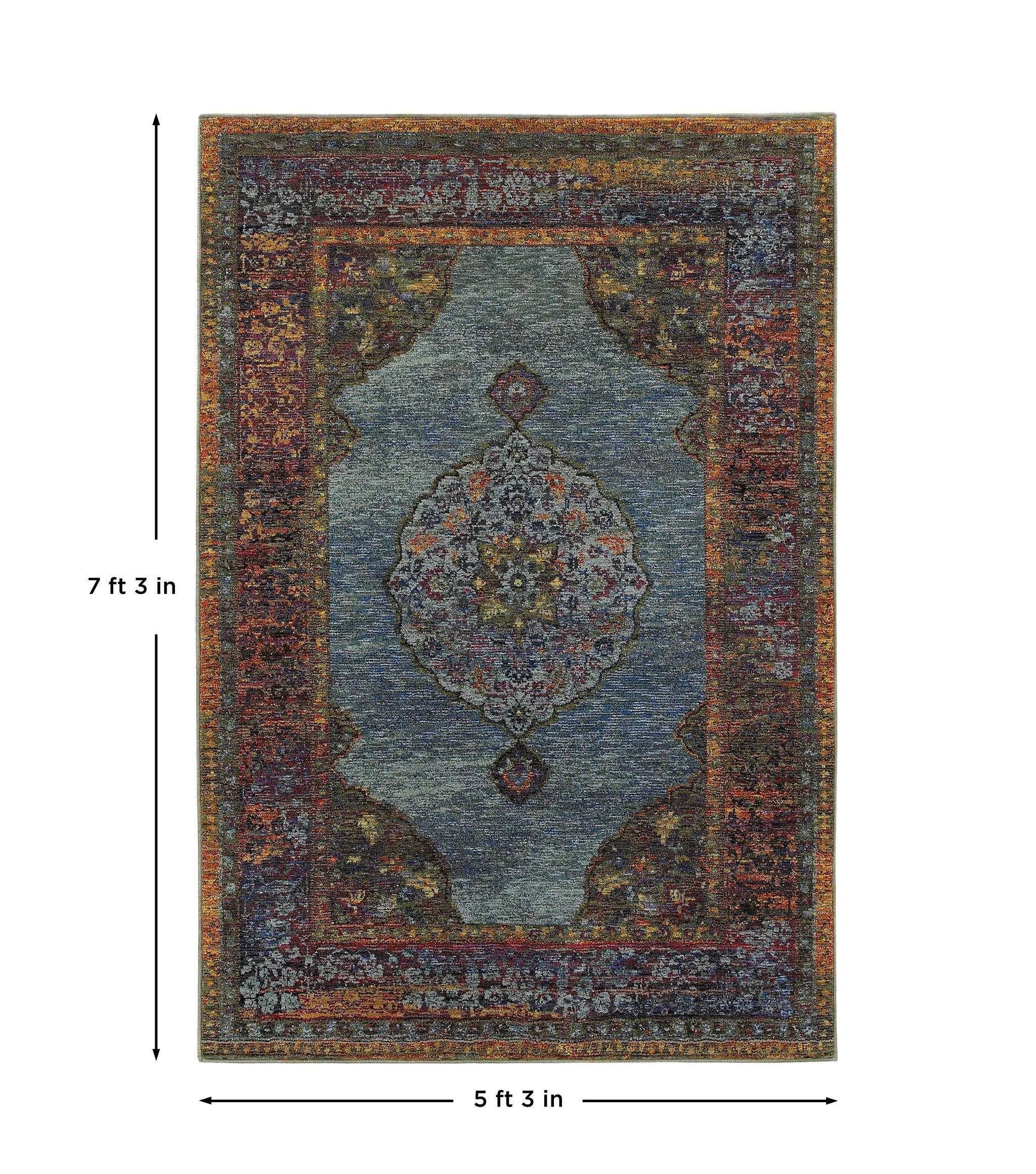 Andorra 7139A Blue/ Multi Area Rug by Oriental Weavers