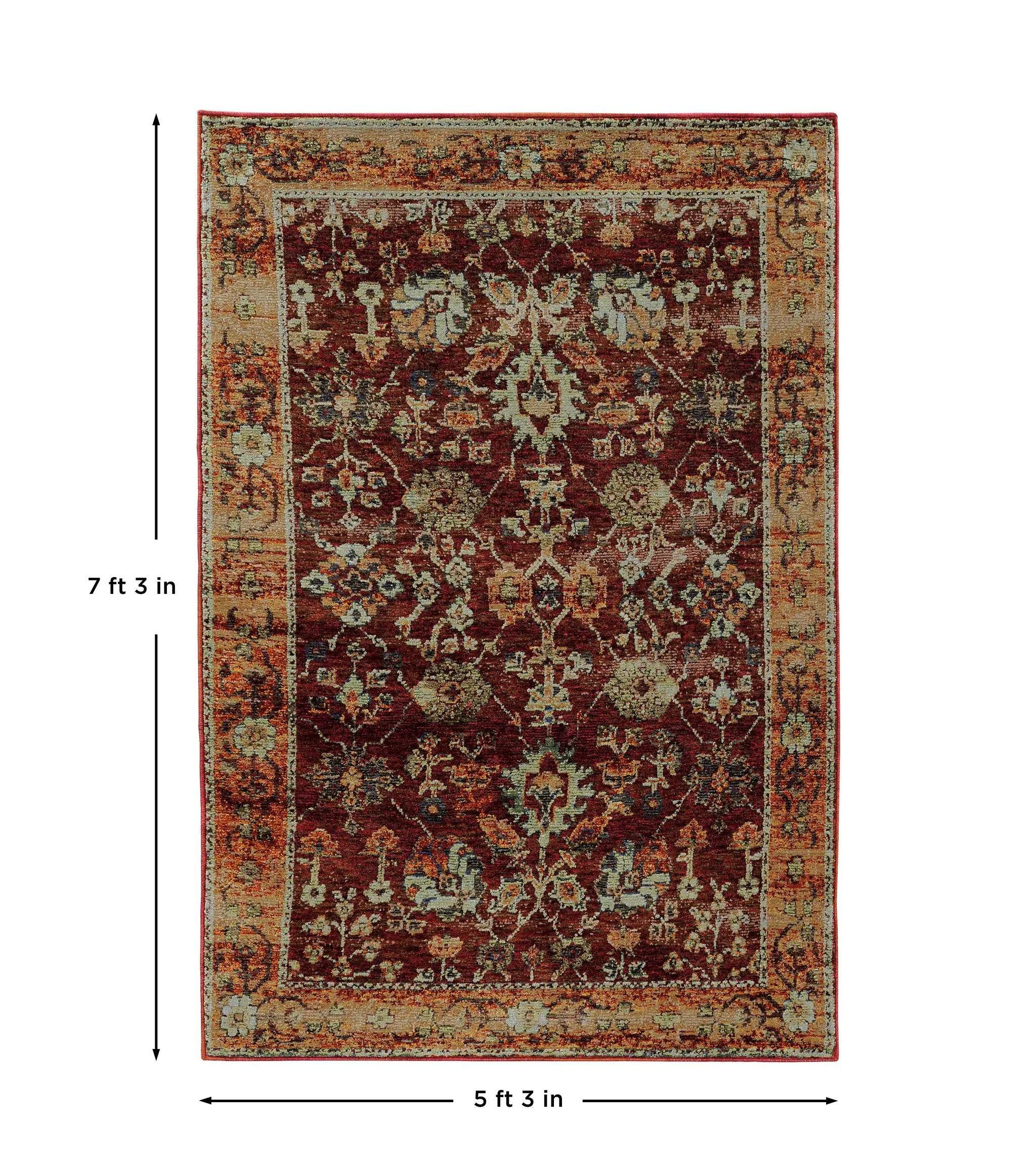 Andorra 7154A Red/ Gold Area Rug by Oriental Weavers