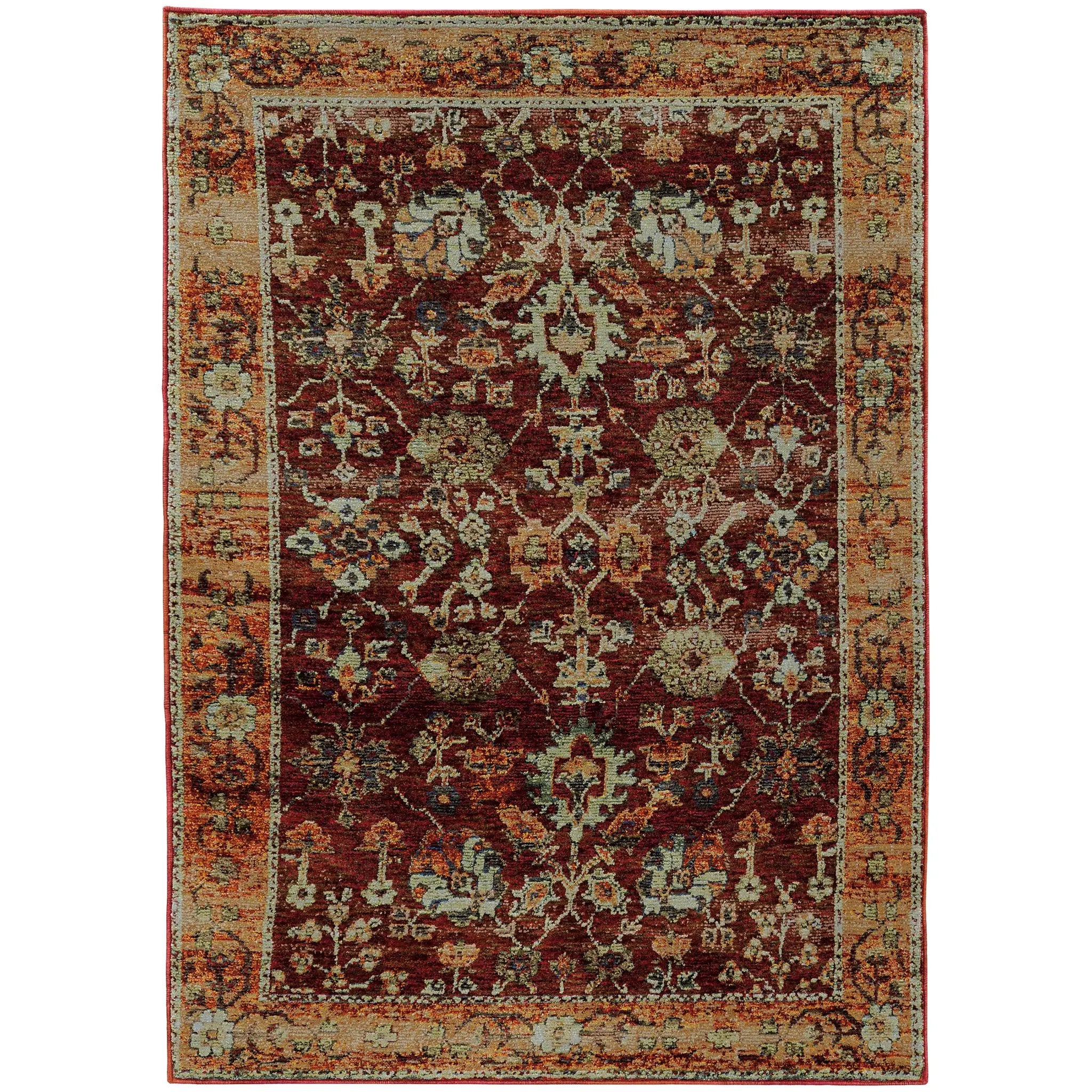 Andorra 7154A Red/ Gold Area Rug by Oriental Weavers