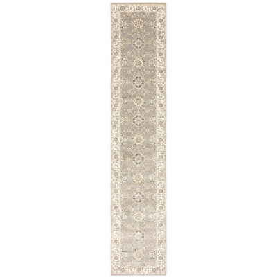Andorra 8929H Grey/Ivory Area Rug, grey ivory modern traditional area rug with soft vintage-inspired design and plush pile.