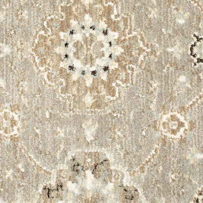 Andorra 8929H Grey/Ivory Area Rug, grey ivory modern traditional area rug with soft vintage-inspired design and plush pile.