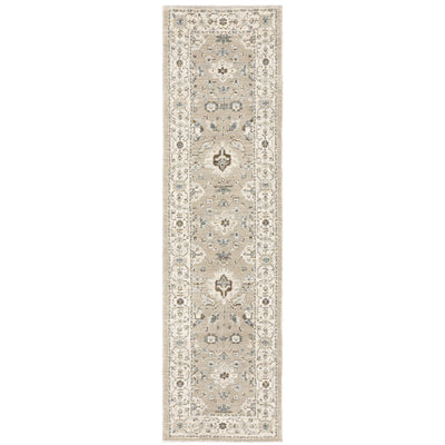 Andorra 8930L Beige/Ivory Area Rug, beige ivory modern traditional area rug with warm vintage-inspired pattern and dense pile.