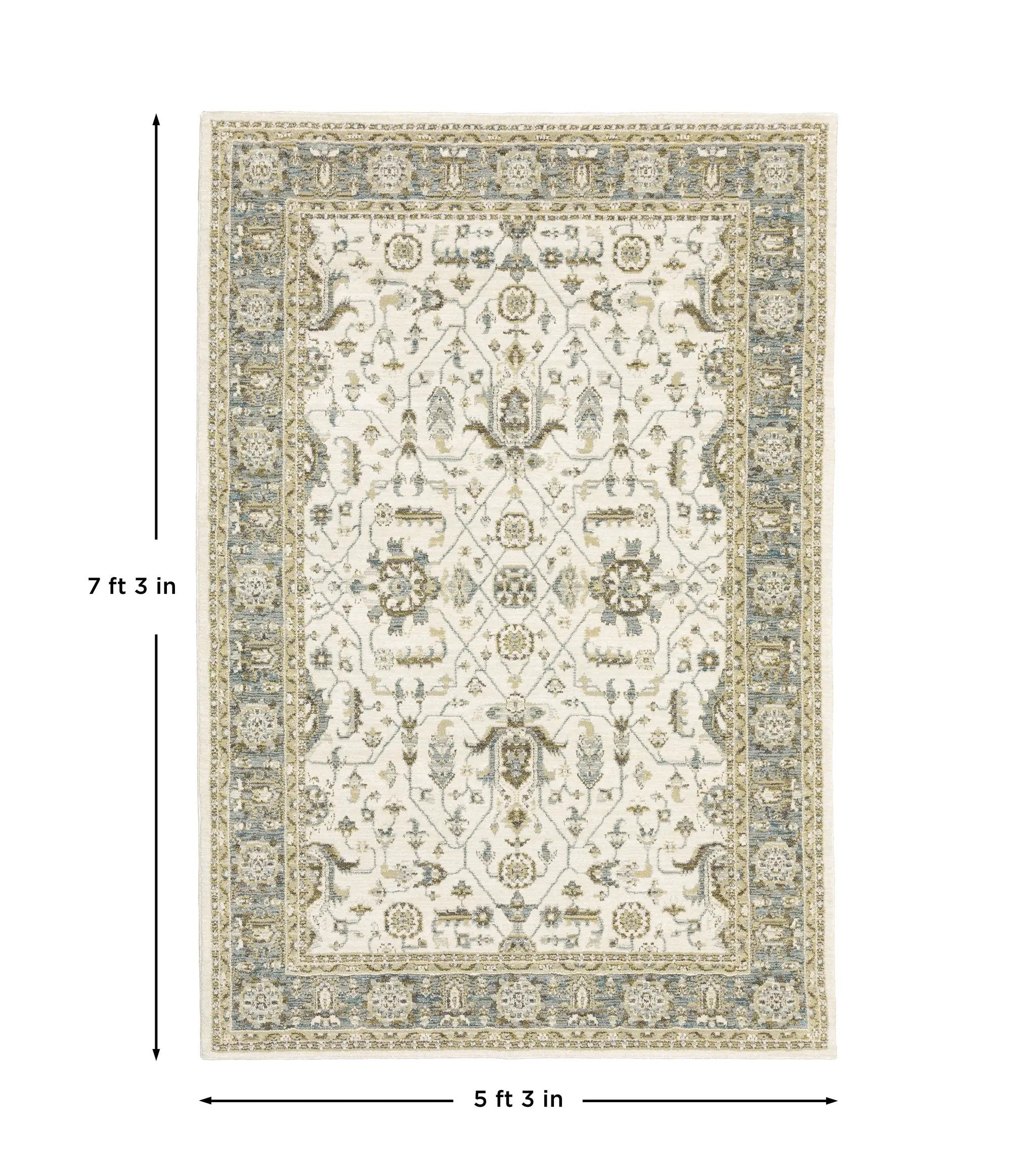 Andorra 9537P Ivory/ Grey Area Rug by Oriental Weavers