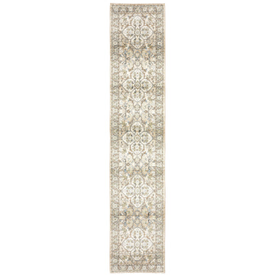 Andorra 9818G Beige/Ivory Area Rug, beige ivory modern traditional area rug with warm vintage-inspired design and dense soft pile.