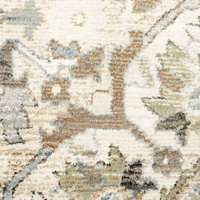 Andorra 9818G Beige/Ivory Area Rug, beige ivory modern traditional area rug with warm vintage-inspired design and dense soft pile.