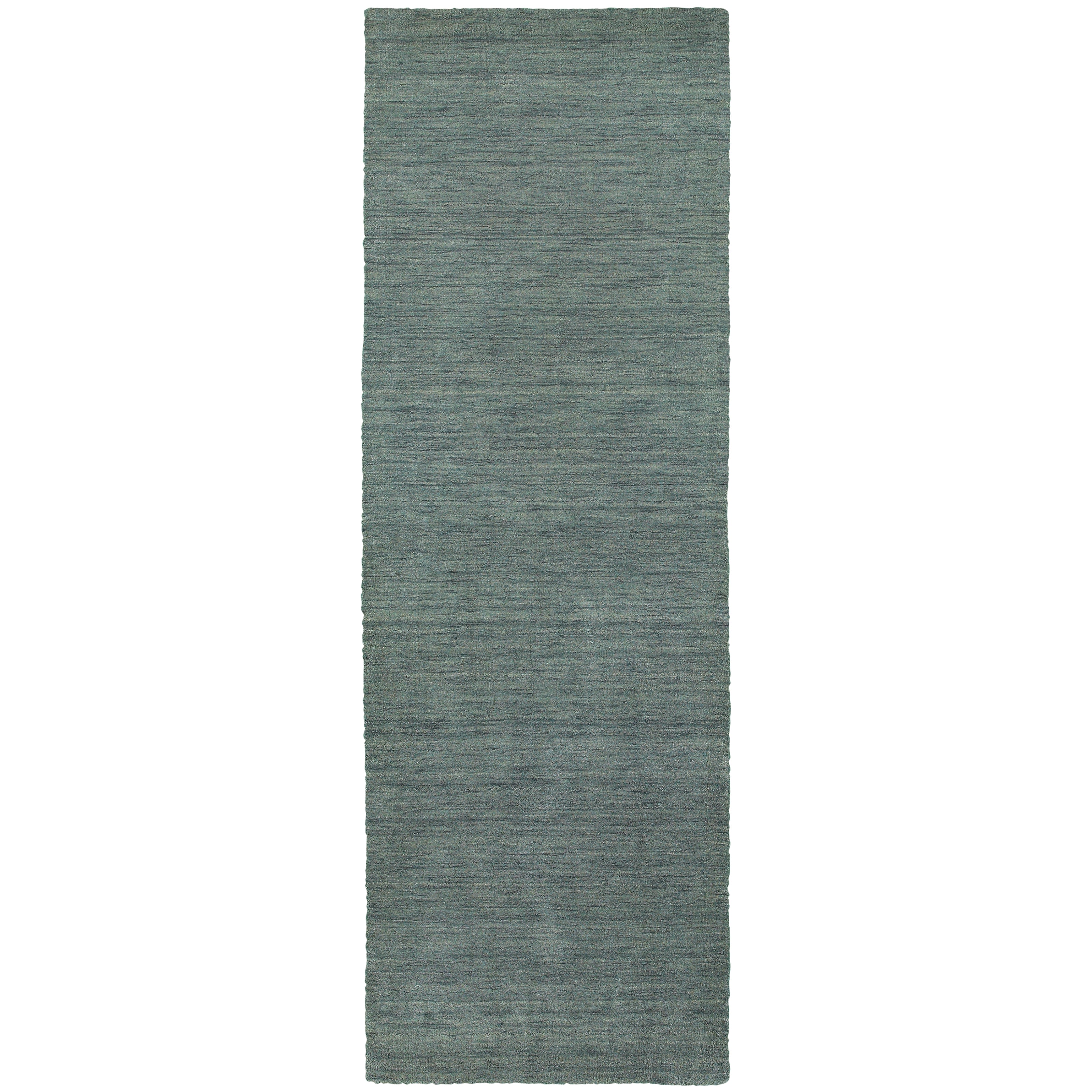 Aniston 27101 Light Blue Area Rug, light blue solid wool area rug with subtle heathered texture and soft handwoven surface.