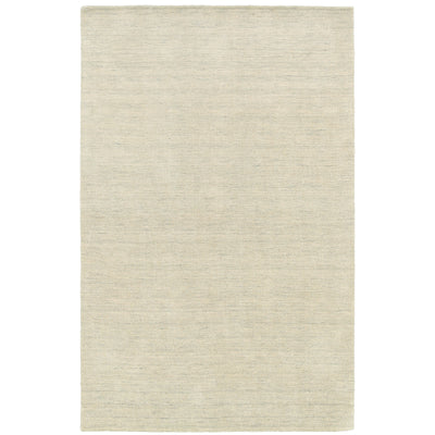 Aniston 27107 Beige Area Rug, beige solid wool area rug with subtle heathered texture and handwoven surface.