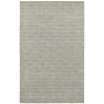 Aniston 27108 Grey Area Rug, grey solid wool area rug with heathered tonal texture and handwoven surface.