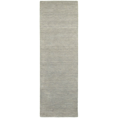 Aniston 27108 Grey Area Rug, grey solid wool area rug with heathered tonal texture and handwoven surface.
