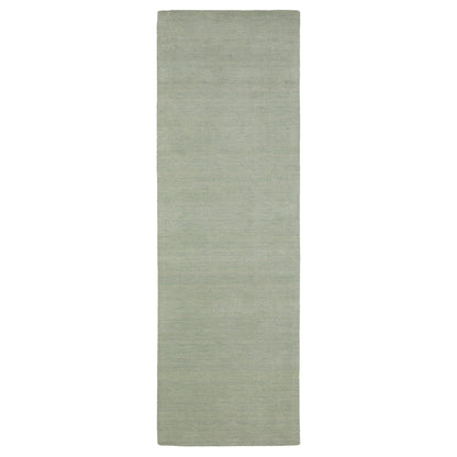 Aniston II 27115 Silver Area Rug, silver solid wool area rug with heathered texture and plush hand-tufted surface.