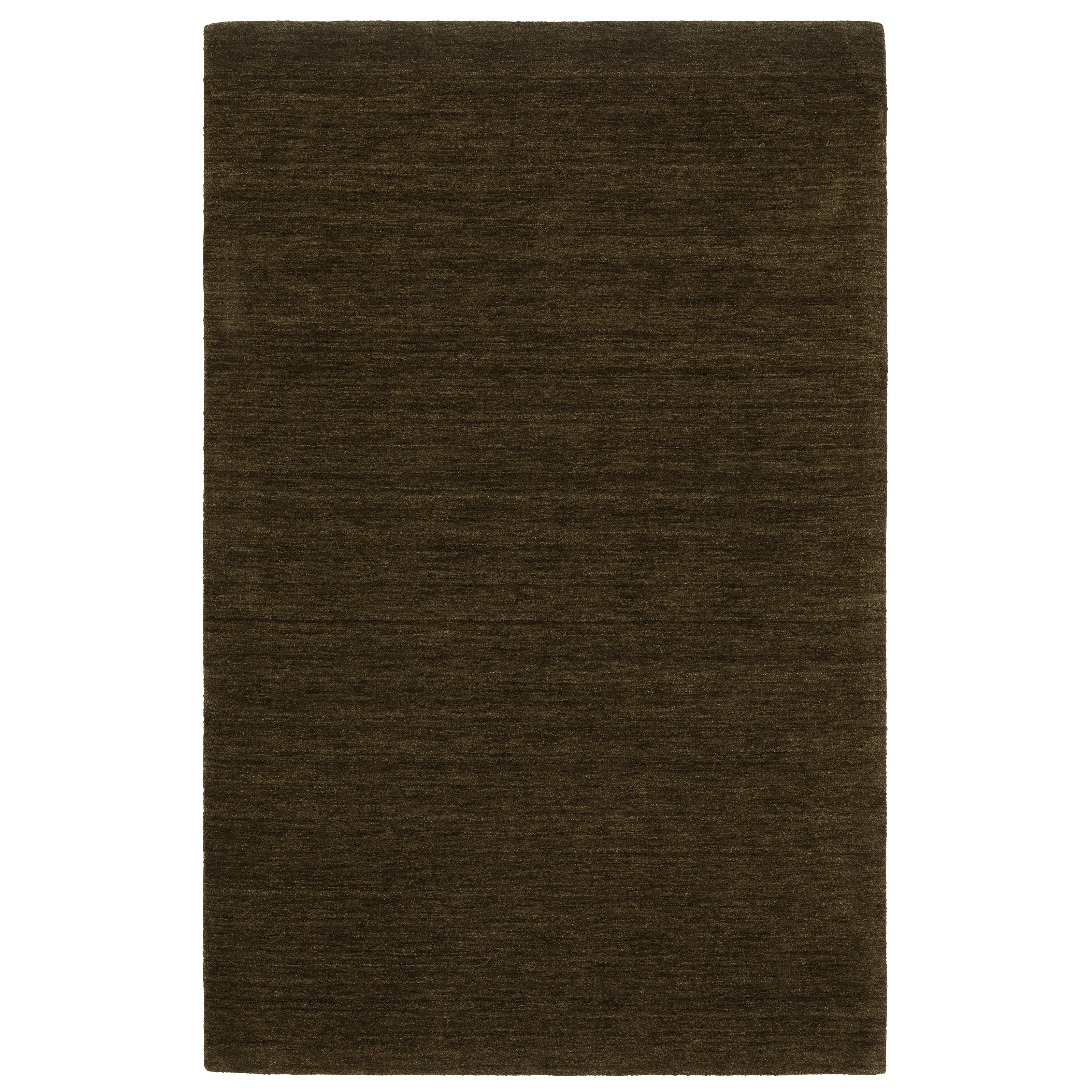 Aniston II 27117 Brown Area Rug, brown solid wool area rug with heathered texture and plush hand-tufted surface.