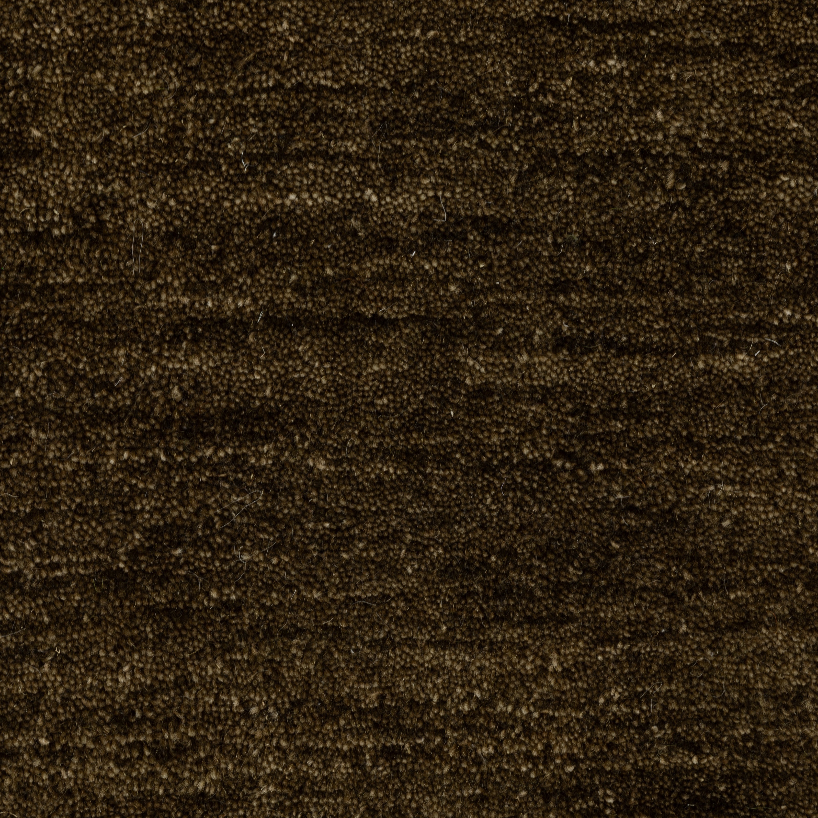 Aniston II 27117 Brown Area Rug, brown solid wool area rug with heathered texture and plush hand-tufted surface.