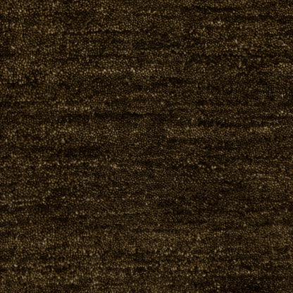 Aniston II 27117 Brown Area Rug, brown solid wool area rug with heathered texture and plush hand-tufted surface.