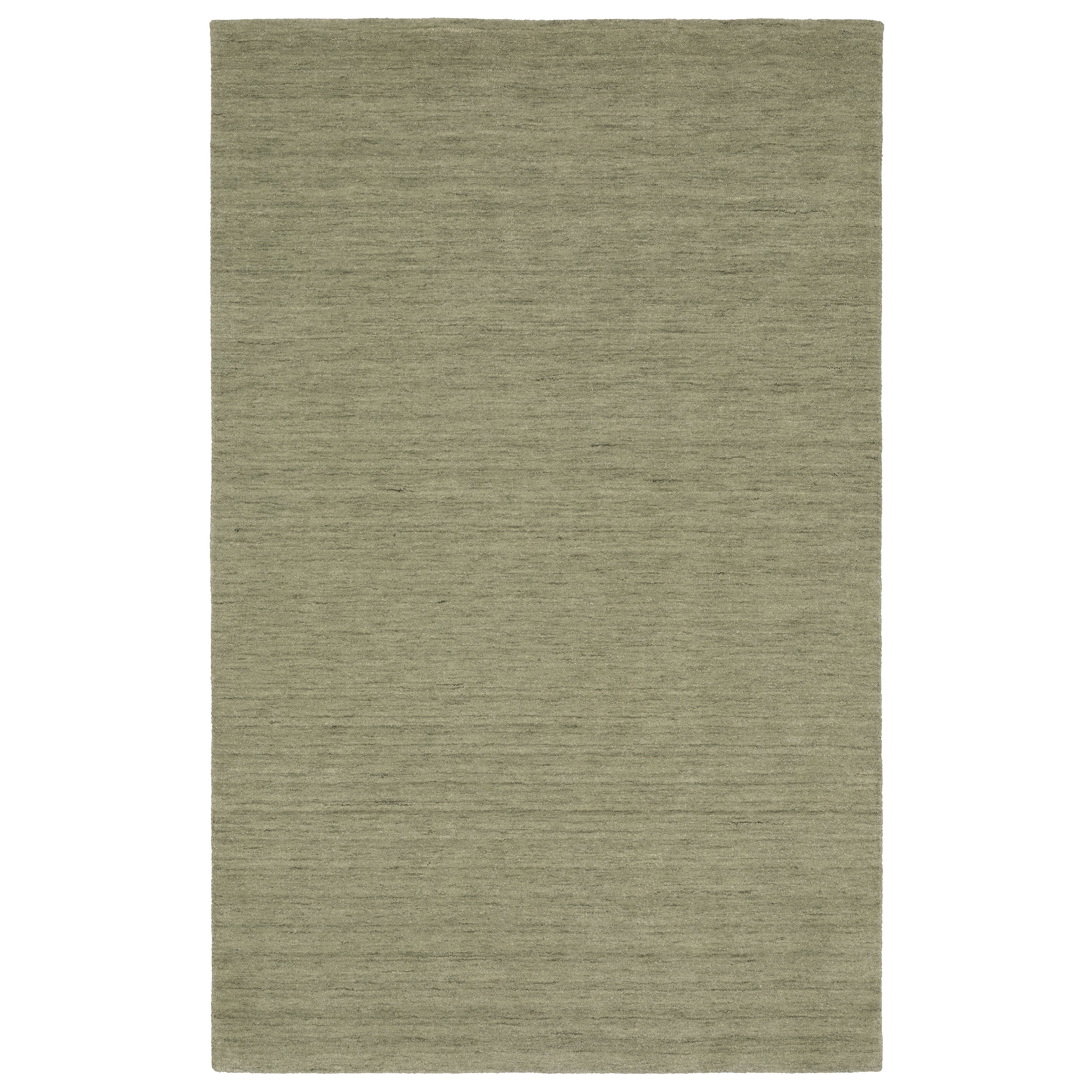Aniston II 27120 Sage Green Area Rug, sage green solid wool area rug with heathered texture and plush hand-tufted surface.