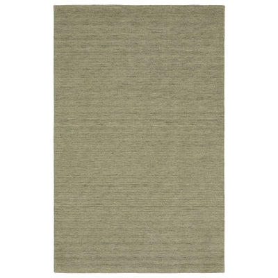 Aniston II 27120 Sage Green Area Rug, sage green solid wool area rug with heathered texture and plush hand-tufted surface.