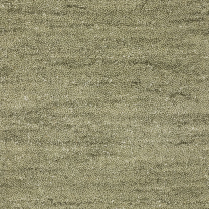 Aniston II 27120 Sage Green Area Rug, sage green solid wool area rug with heathered texture and plush hand-tufted surface.