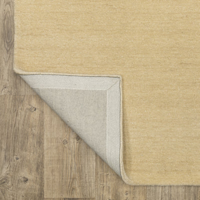 Aniston II 27122 Beige Area Rug, beige solid wool area rug with heathered texture and plush hand-tufted surface.