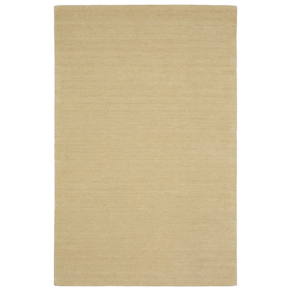 Aniston II 27122 Beige Area Rug, beige solid wool area rug with heathered texture and plush hand-tufted surface.