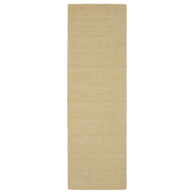Aniston II 27122 Beige Area Rug, beige solid wool area rug with heathered texture and plush hand-tufted surface.