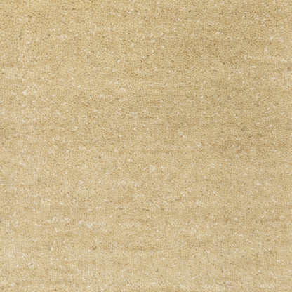 Aniston II 27122 Beige Area Rug, beige solid wool area rug with heathered texture and plush hand-tufted surface.