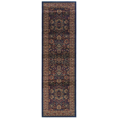 Ariana 113B2 Blue/Red Area Rug, blue, red traditional oriental area rug with crisp colors and detailed handmade collector-rug look.