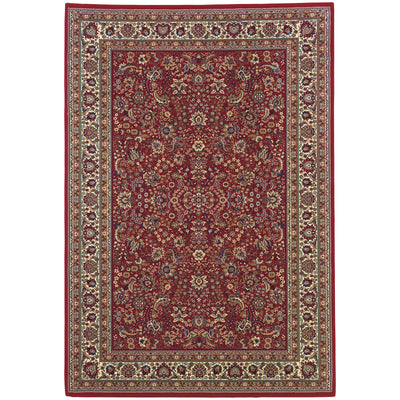 Ariana 113R3 Red/Ivory Area Rug, red ivory traditional oriental area rug with crisp palette and detailed collector-style pattern.