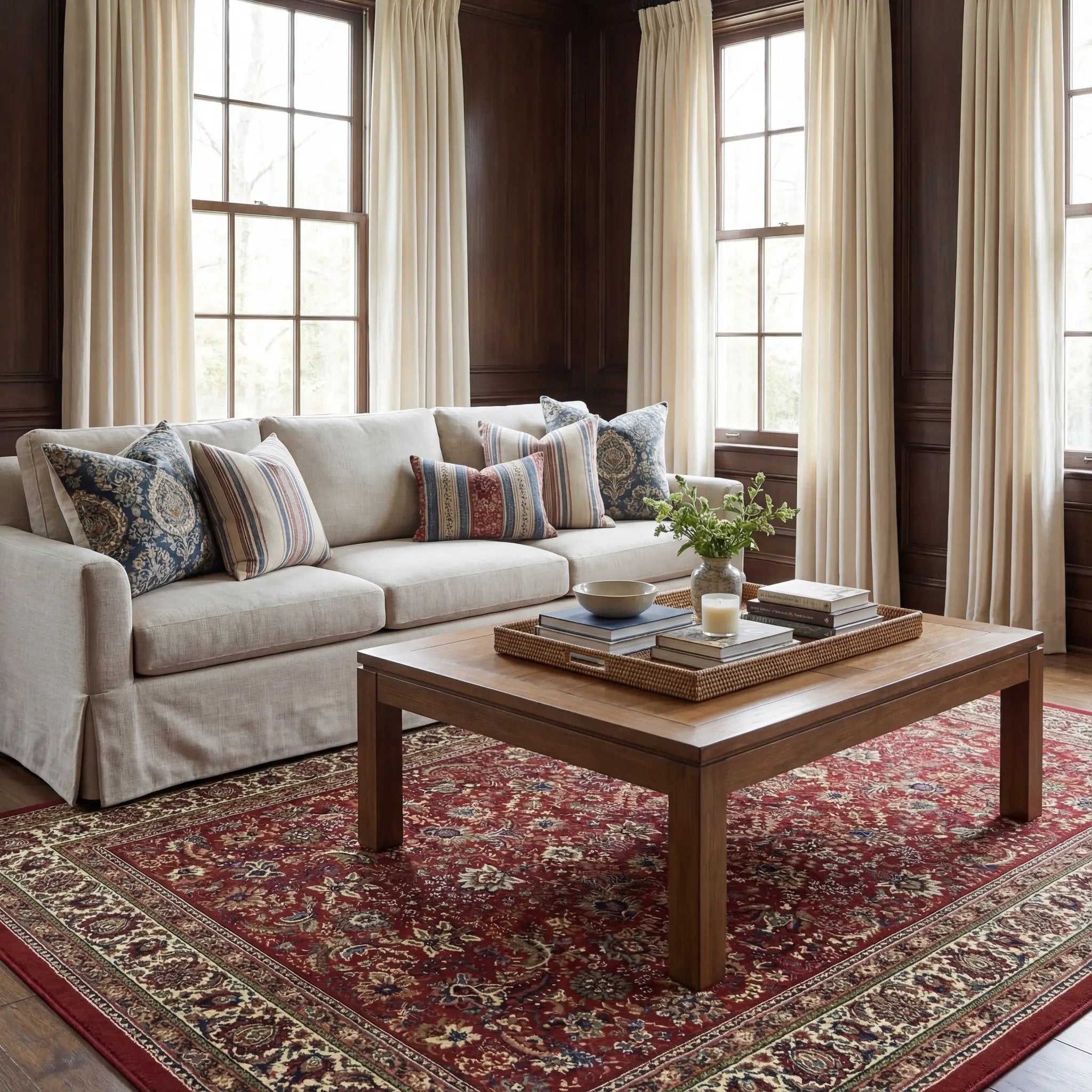 Ariana 113R3 Red/ Ivory Area Rug by Oriental Weavers