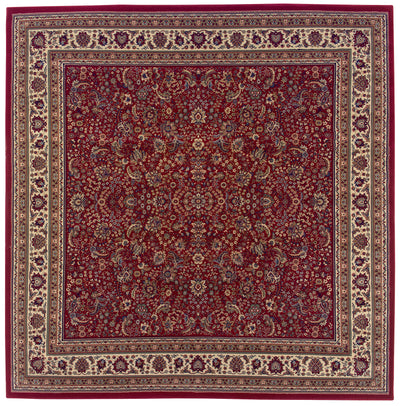 Ariana 113R3 Red/Ivory Area Rug, red ivory traditional oriental area rug with crisp palette and detailed collector-style pattern.