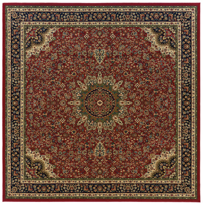 Ariana 116R3 Red/Blue Area Rug, red, blue traditional oriental area rug with crisp colors and detailed handmade collector-rug look.