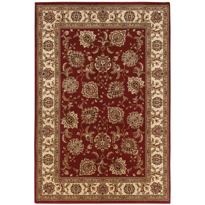 Ariana 117C3 Red/Ivory Area Rug, red ivory traditional oriental area rug with intricate pattern work and classic collector-rug style.