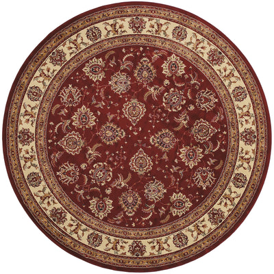 Ariana 117C3 Red/Ivory Area Rug, red ivory traditional oriental area rug with intricate pattern work and classic collector-rug style.