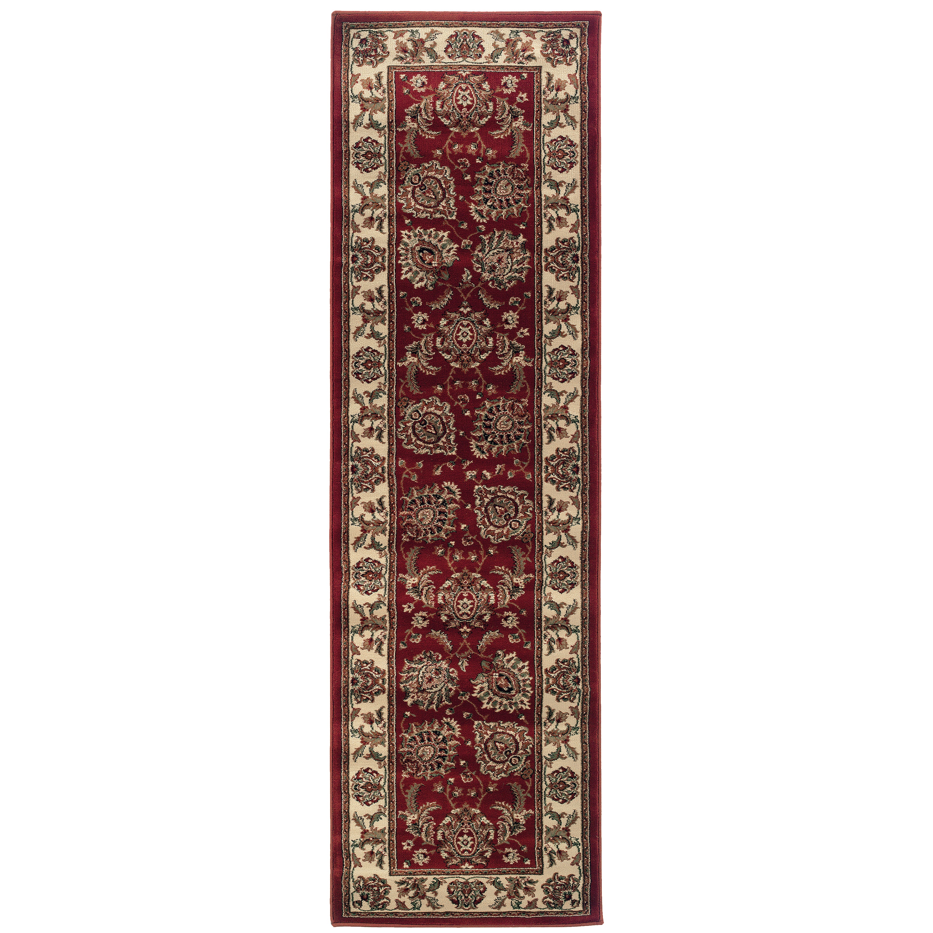 Ariana 117C3 Red/Ivory Area Rug, red ivory traditional oriental area rug with intricate pattern work and classic collector-rug style.