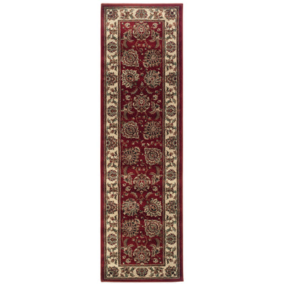 Ariana 117C3 Red/Ivory Area Rug, red ivory traditional oriental area rug with intricate pattern work and classic collector-rug style.