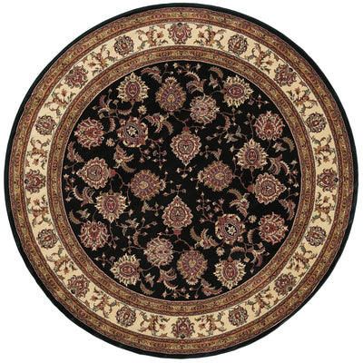 Ariana 117D3 Brown/Ivory Area Rug, brown ivory traditional oriental area rug with crisp updated hues and detailed pattern work.