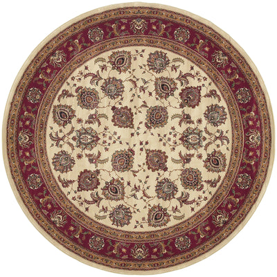 Ariana 117J3 Ivory/Red Area Rug, ivory red traditional oriental area rug with polished Old-World styling and fine pattern detail.