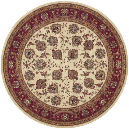 Ariana 117J3 Ivory/Red Area Rug, ivory red traditional oriental area rug with polished Old-World styling and fine pattern detail.