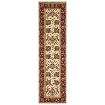 Ariana 117J3 Ivory/Red Area Rug, ivory red traditional oriental area rug with polished Old-World styling and fine pattern detail.