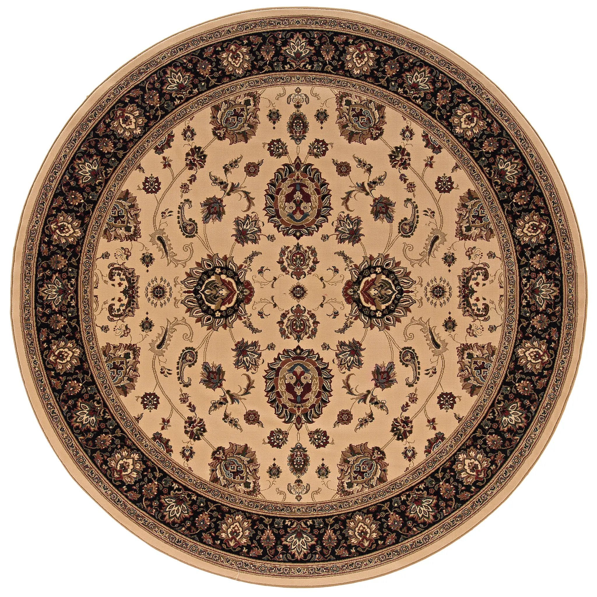 Ariana 130/7 Ivory/ Black Area Rug by Oriental Weavers