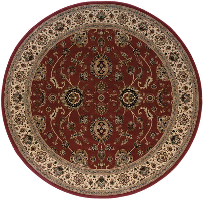 Ariana 130/8 Red/Ivory Area Rug, red ivory traditional oriental area rug with Old-World styling and intricate pattern definition.