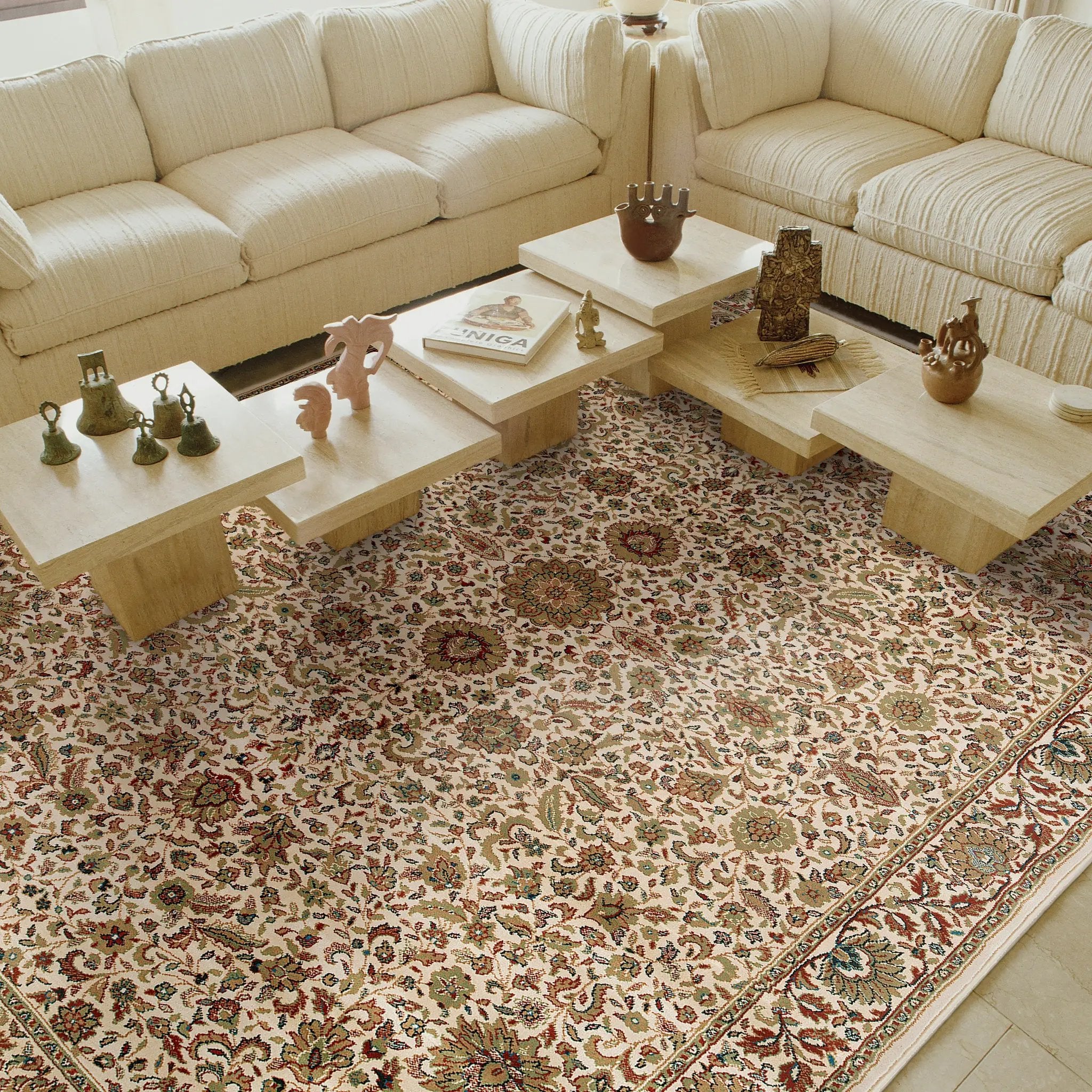 Ariana 172W3 Ivory/ Green Area Rug by Oriental Weavers