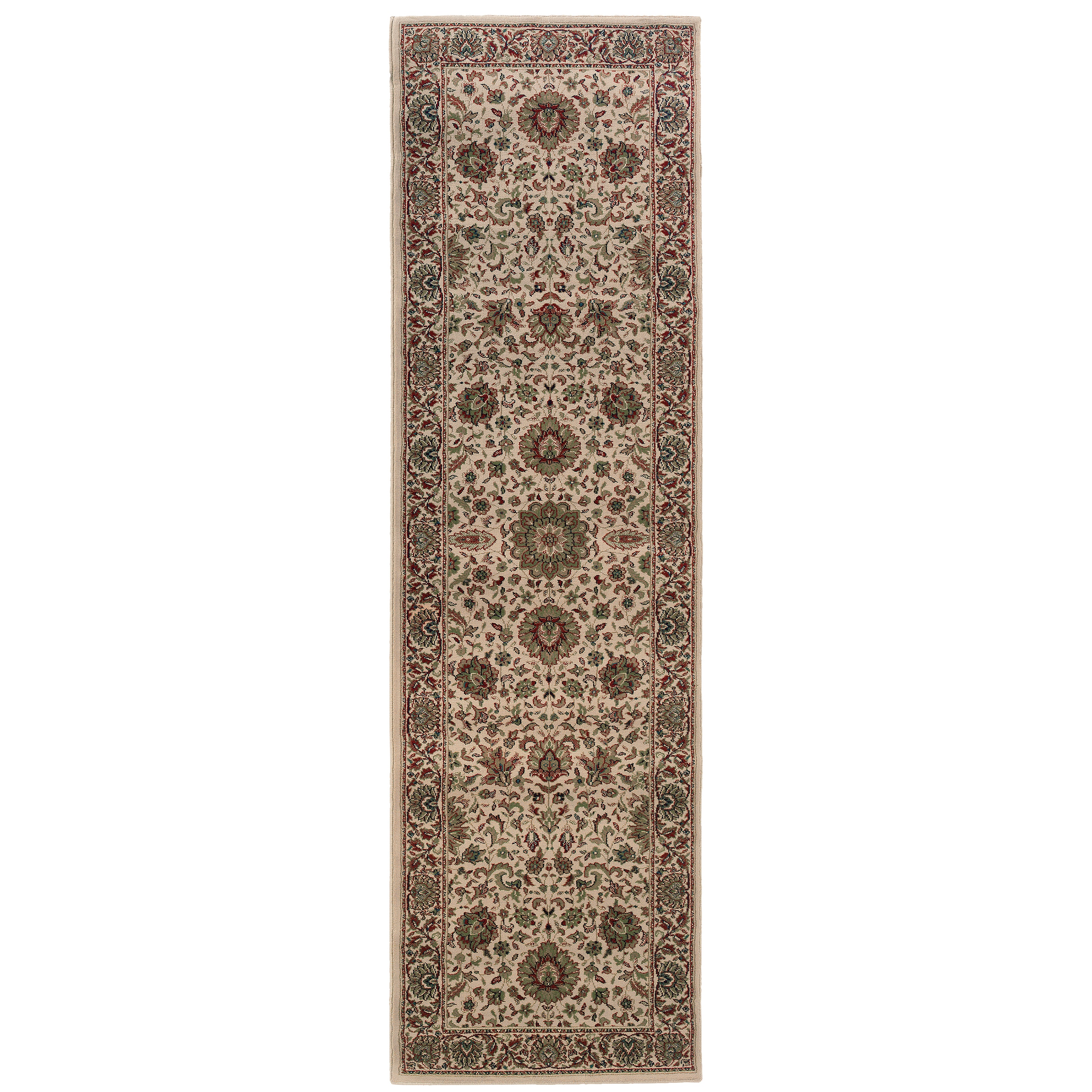 Ariana 172W3 Ivory/Green Area Rug, ivory green traditional oriental area rug with fresh collector-style pattern and refined detail.