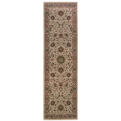 Ariana 172W3 Ivory/Green Area Rug, ivory green traditional oriental area rug with fresh collector-style pattern and refined detail.